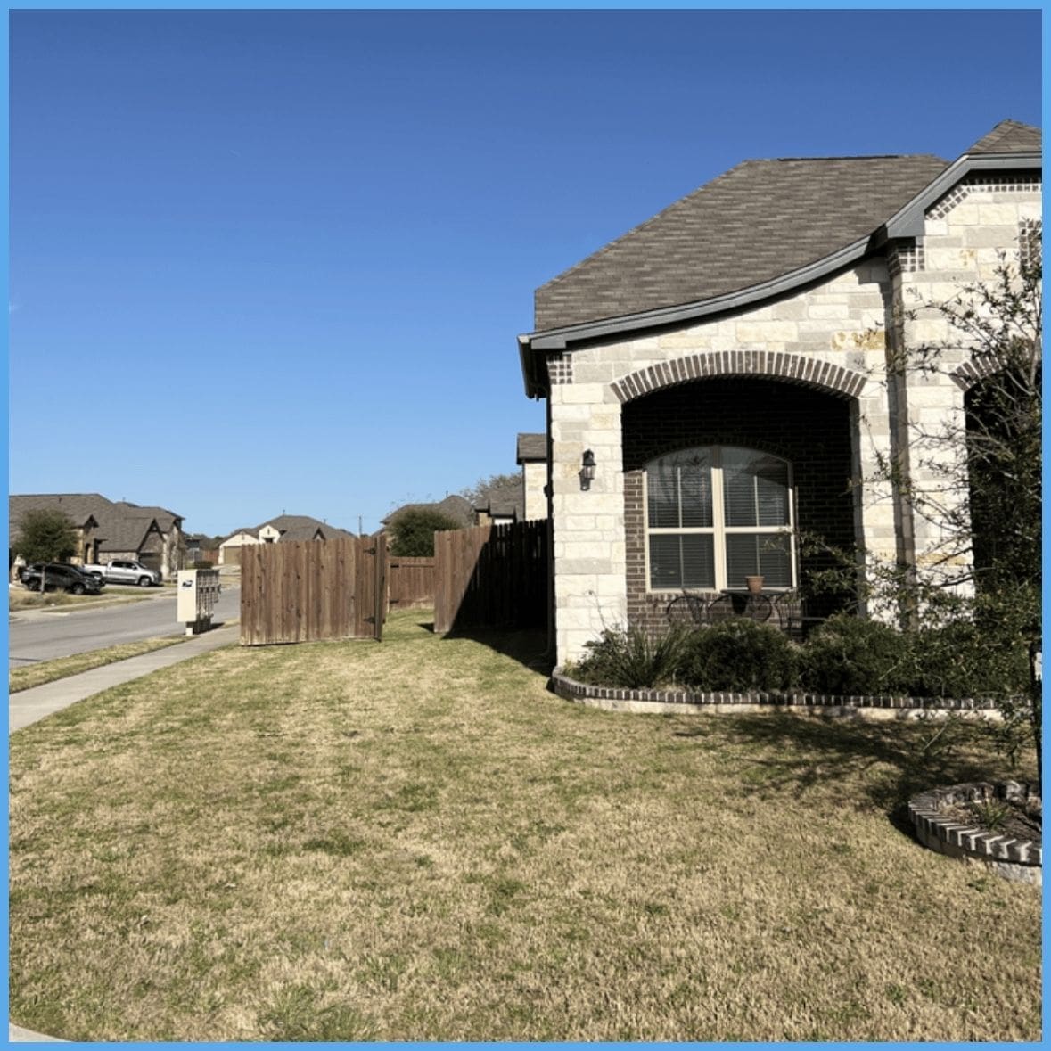 THL Blue Austin Lawn Rehab Before | Austin Lawn Care Solutions